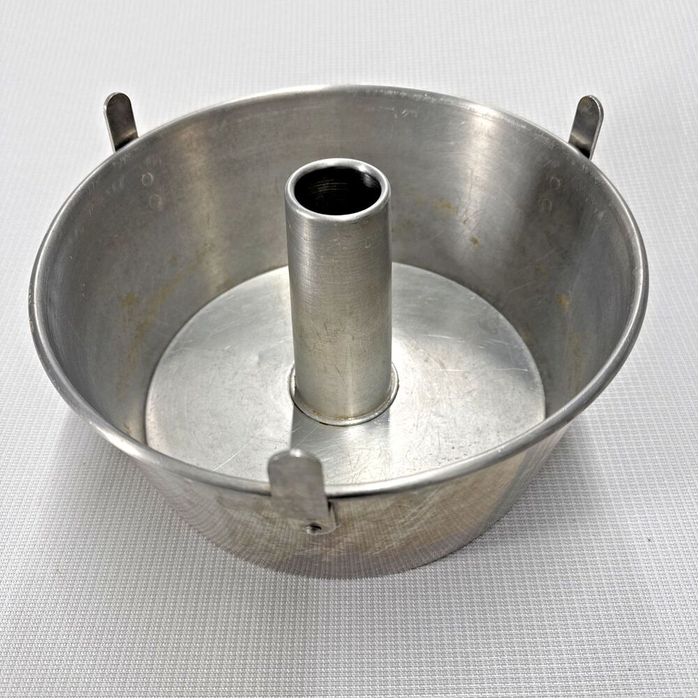 Vtg Mirro Aluminum Two Piece Round Angel Food Bundt Tube Cake Pan #5394M-10" USA